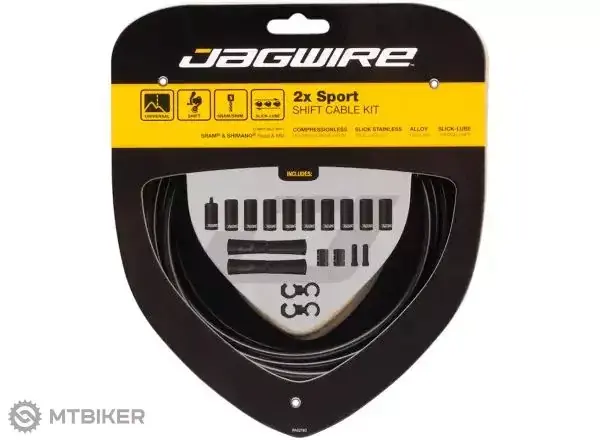 Nízká Cena Jagwire UCK302 2x Sport Shift sada řadicích lanek a bowdenů, černá