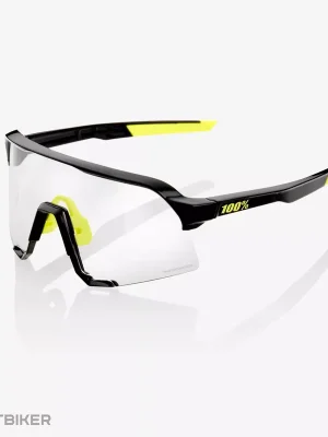 100% S3 brýle, Gloss Black/Photochromic Značkový