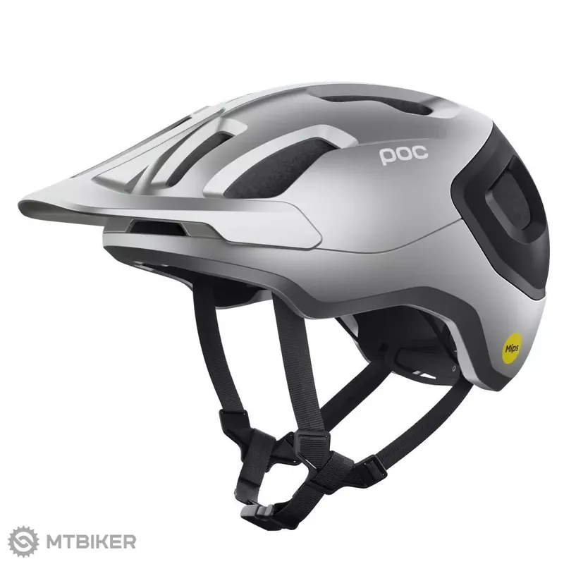 POC Axion Race MIPS přilba, Uranium Black/Argentite Silver Matt Aktuální