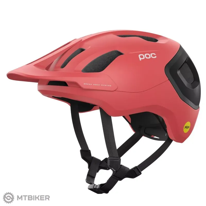 POC Axion Race MIPS přilba, Ammolite Coral/Uranium Black Matt Finální Výprodej