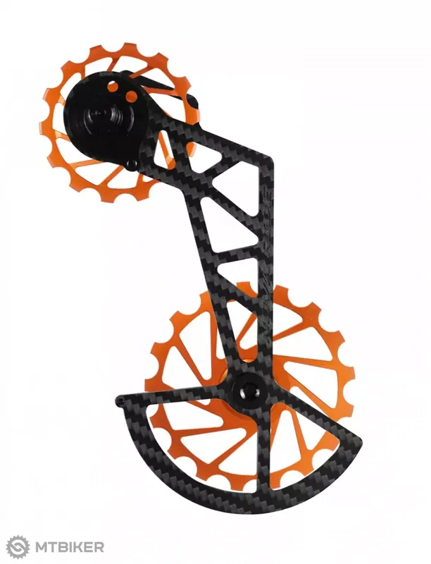 Nova Ride Carbon Ceramic ramínko přehazovačky pro Shimano 105, 12 sp, oranžová Cenová Bomba