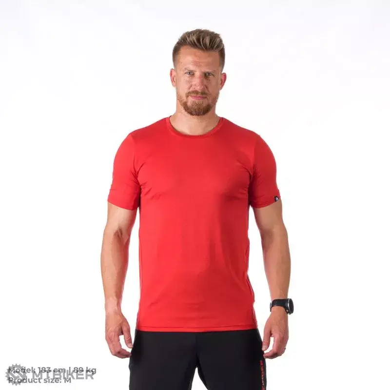 Northfinder JONES tričko, dark red/melange Nízká Cena