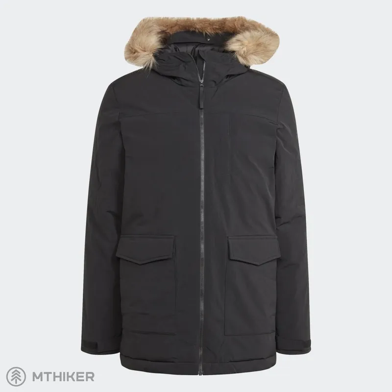 adidas PARKA HO FUR bunda, černá Nejlepší Volba