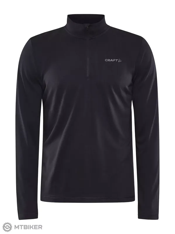 CRAFT CORE Essence Bi-blend Half Zip LS tričko, černá Jen Po Omezenou Doba