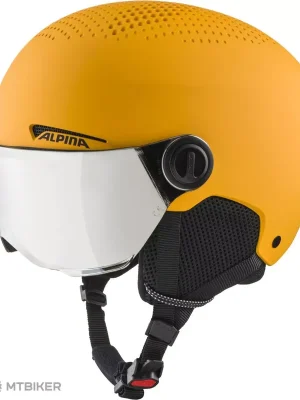 Dokud Zásoby Vydrží ALPINA ZUPO VISOR Q-LITE dětská přilba, ohnivě žlutá