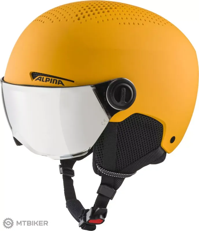 Dokud Zásoby Vydrží ALPINA ZUPO VISOR Q-LITE dětská přilba, ohnivě žlutá