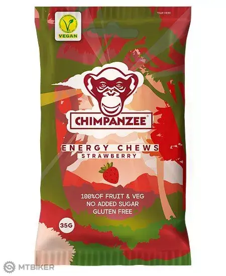 Odeslání Ihned Chimpanzee ENERGY CHEWS gumové bonbony, 35 g, Strawberry