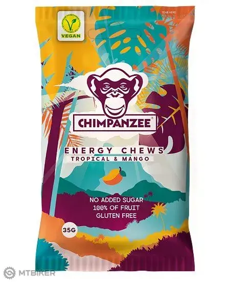 Odeslání Ihned Chimpanzee ENERGY CHEWS gumové bonbony, 35 g, Tropical Mango