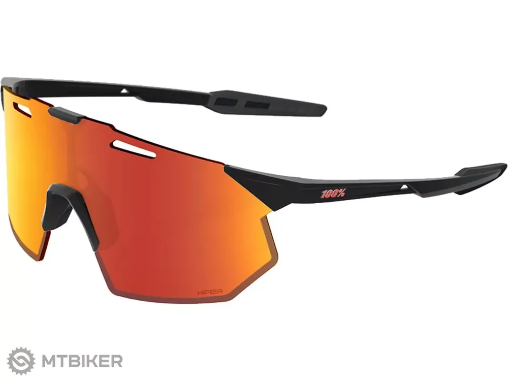 100% Hypercraft SQ brýle, soft tact black/HiPER red multilayer mirror Aktuální