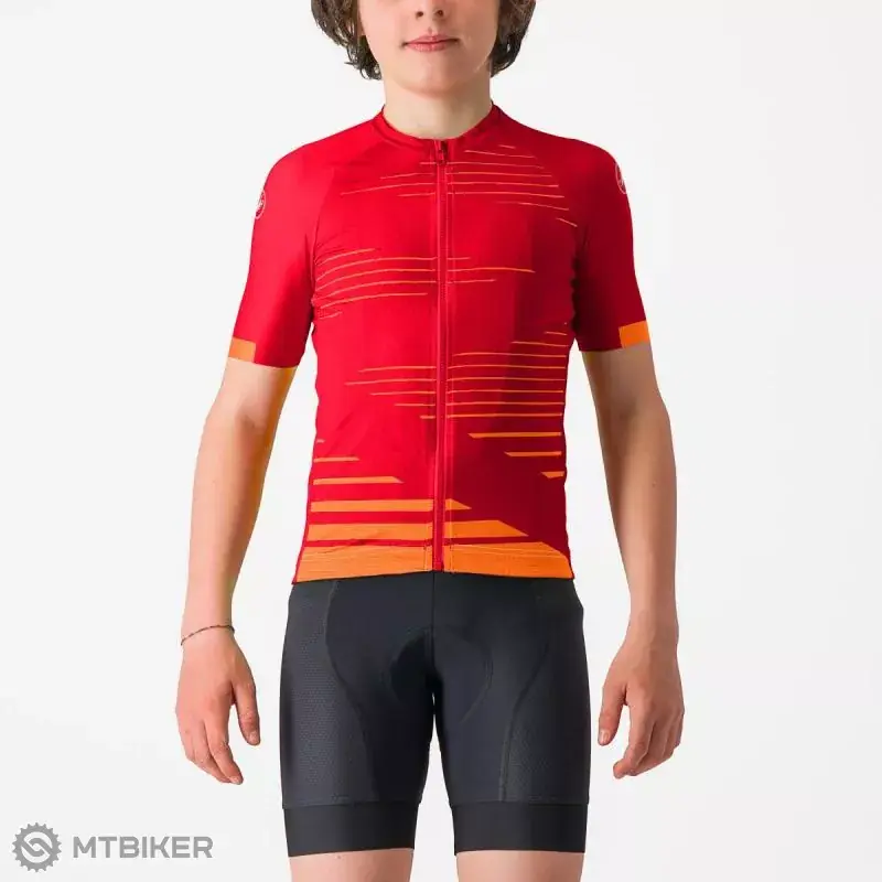 Značkový Castelli AERO KID dětský dres, červená