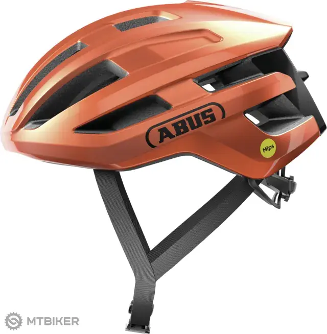 Vysoce Kvalitní ABUS PowerDome MIPS helma, goldfish orange