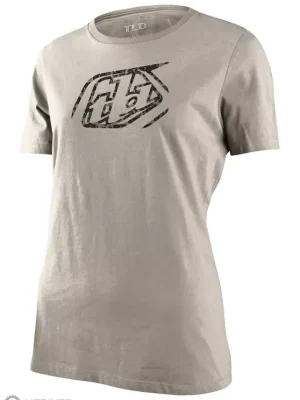 Troy Lee Designs Cropped Badge dámské triko, vintage white Jen Po Omezenou Doba