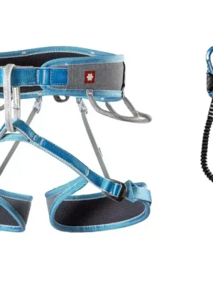 OCÚN Via Ferrata Twist Tech ECO Captur Pro Swivel ferratový set, šedá/modrá Bezpečná Platba