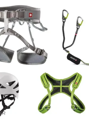 OCÚN Via Ferrata Twist + Chest Shard Set ferratový set, grey silver/green Rychlé Dodání