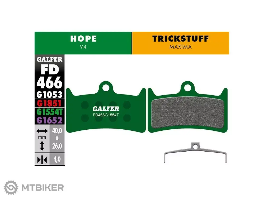 Galfer FD466 G1554T Pro brzdové destičky, organické Novinka
