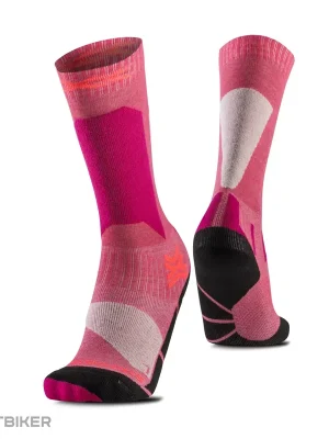 Zlevněný X-BIONIC X-SOCKS SKI DISCOVER OTC JR dětské lyžařské ponožky, růžová