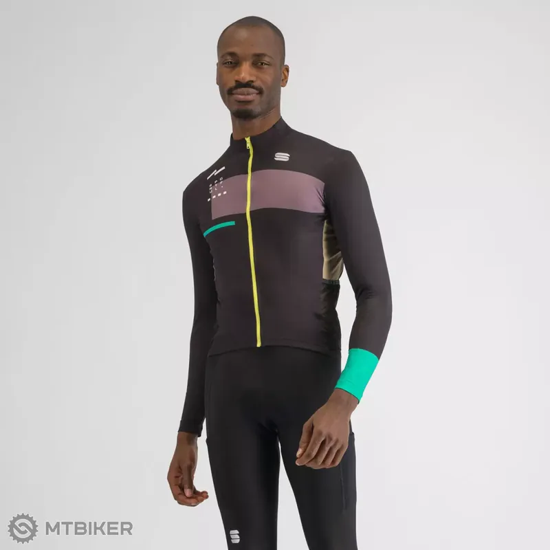 Sportful BREAKOUT SUPERGIARA THERMAL dres, black huckleberry olive green Top Prodej