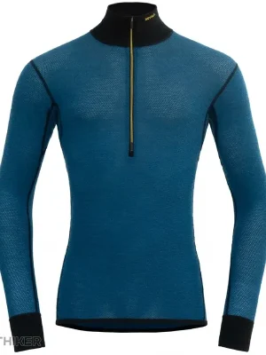 Devold Wool Mesh 190 Zip Neck triko, flood/caviar Vrácení Zdarma