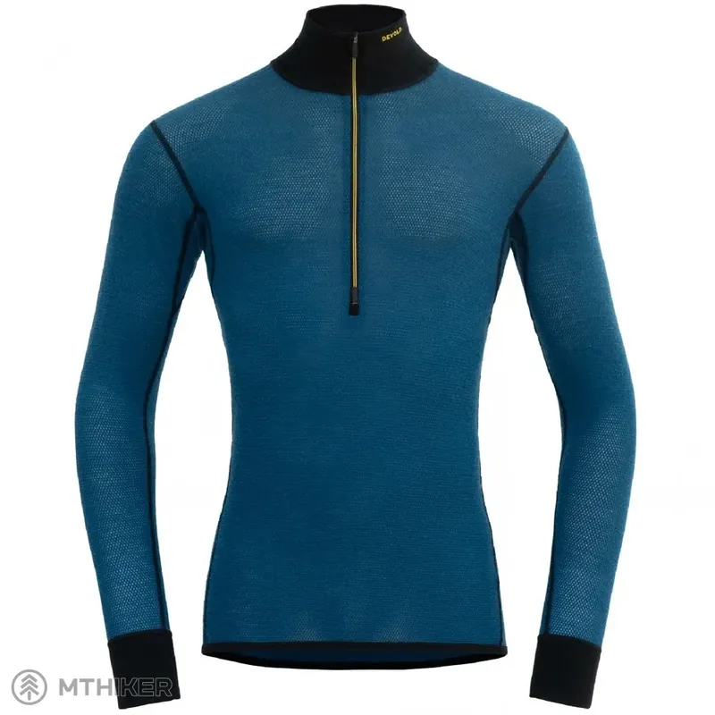 Devold Wool Mesh 190 Zip Neck triko, flood/caviar Vrácení Zdarma