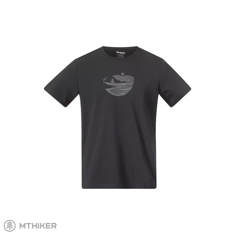 Hit Sezóny Bergans Nordmarka Organic Cotton Print tričko, dark shadow grey