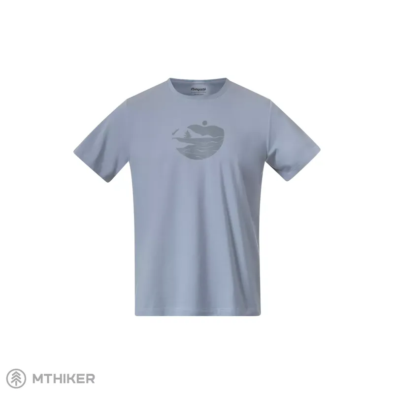 Bergans Nordmarka Organic Cotton Print tričko, husky blue Cenový Hit