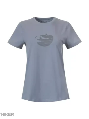 Bergans Nordmarka Organic Cotton dámské tričko, husky blue/husky blue sunset Zlevněný