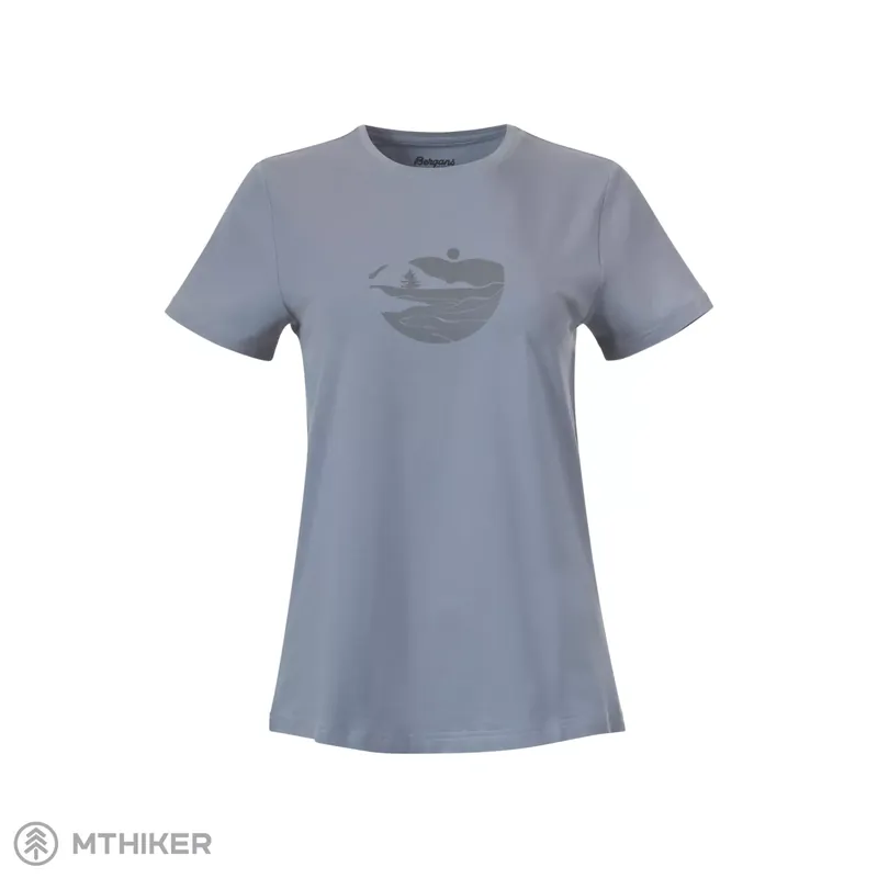 Bergans Nordmarka Organic Cotton dámské tričko, husky blue/husky blue sunset Zlevněný