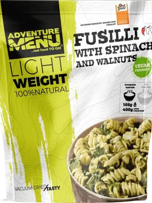Adventure menu Fusilli se špenátem a vlašskými ořechy 147g velká porce Sleva