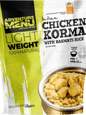 Expresní Doručení Adventure menu Kuře Korma s rýží basmati 110g standard porce