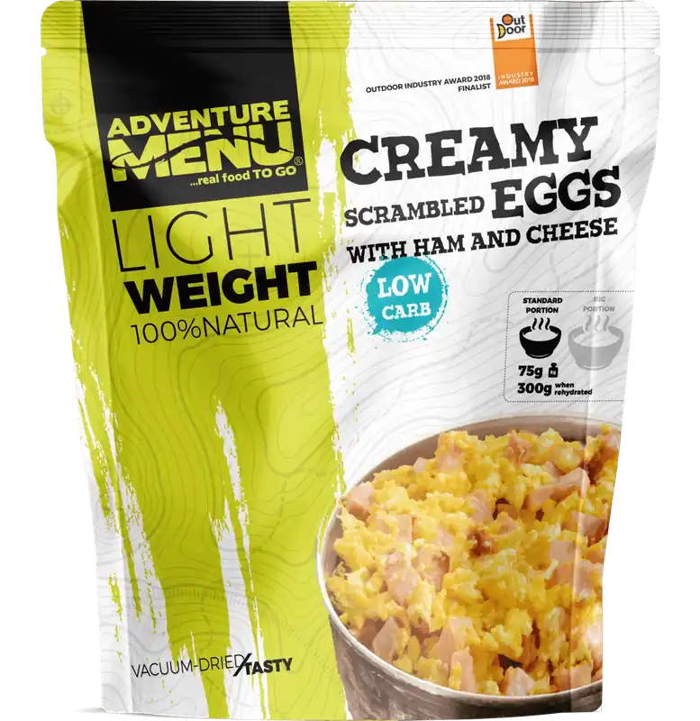 Novinka Adventure menu Krémová míchaná vajíčka se šunkou a sýrem 75g standard porce