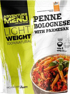 Adventure menu Penne s boloňskou omáčkou a parmesánem 158g velká porce Výhodná Nabídka