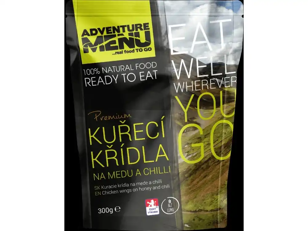 Odeslání Ihned Adventure menu Kuřecí křídla na medu a chilli 300g