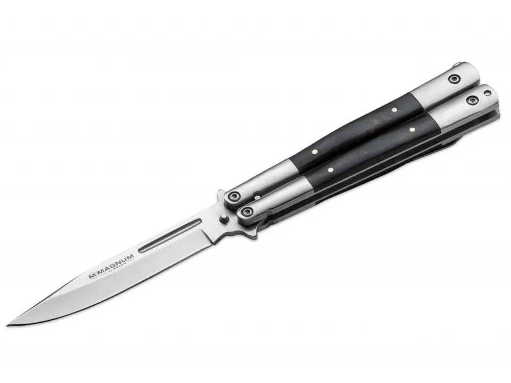 Finální Výprodej Böker nůž Magnum Balisong Wood 06EX400