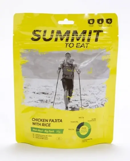 Summit to eat Kuře Fajita s rýží velká porce 213g nakup jídlo min. za 2000Kč, použij kod "jidlo10" a získej slevu 10% Cenově Výhodný