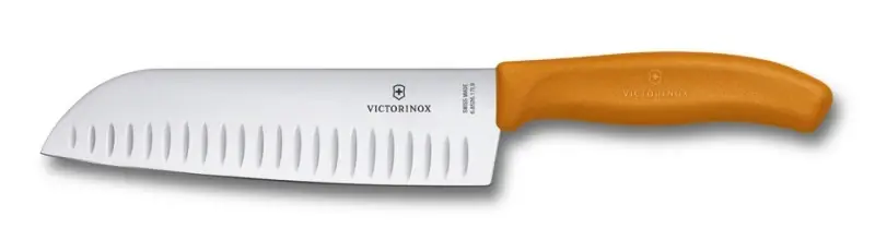 Pouze Dnes Victorinox Kuchyňský nůž SANTOKU,17cm,oranž,bli
