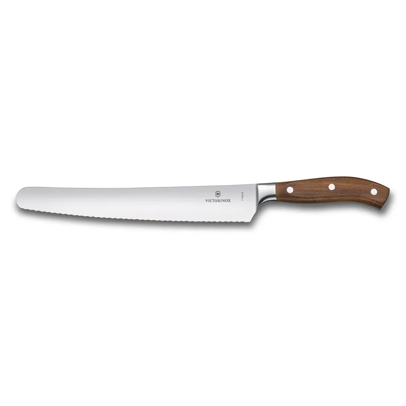 Victorinox Nůž na chleba Grand Maître, kovaný, vlnkované ostří, 26 cm, dřevo Cenová Bomba