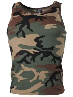 MFH tílko pánské vzor woodland, 160g/m2 Sleva