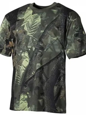 Víkendová Akce MFH tričko real tree vzor hunter-grün, 170g/m²