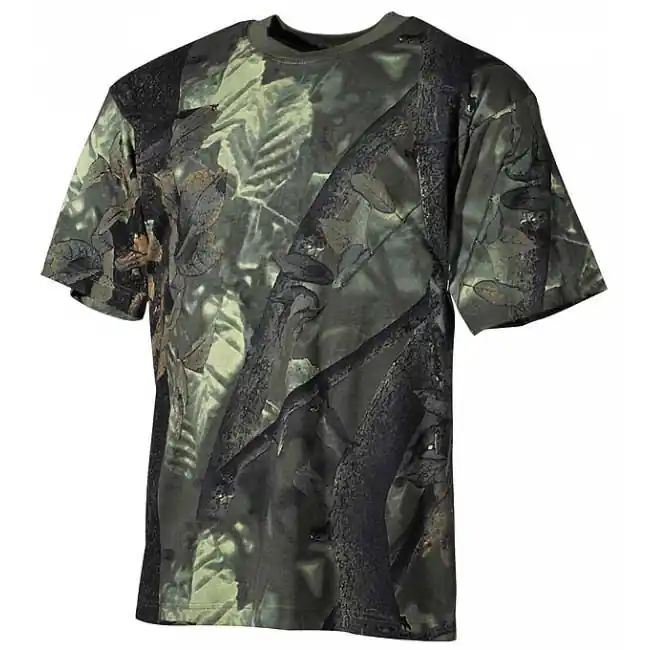 Víkendová Akce MFH tričko real tree vzor hunter-grün, 170g/m²
