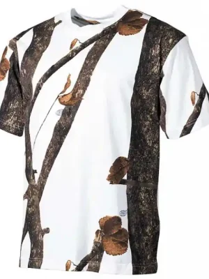 Dokud Zásoby Vydrží MFH tričko real tree vzor hunter-snow, 170g/m²
