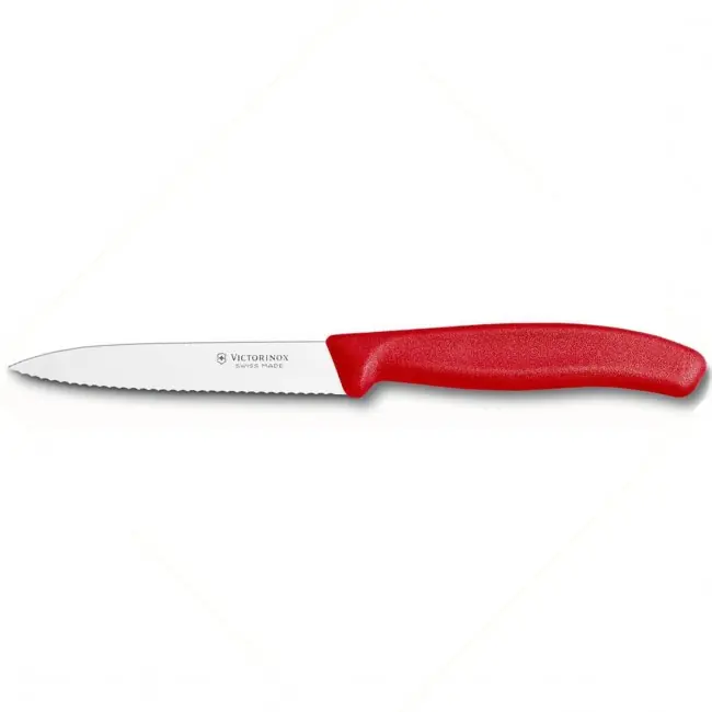 Nová Kolekce Kuchyňský nůž Victorinox univerzální, vroubkovaný červený