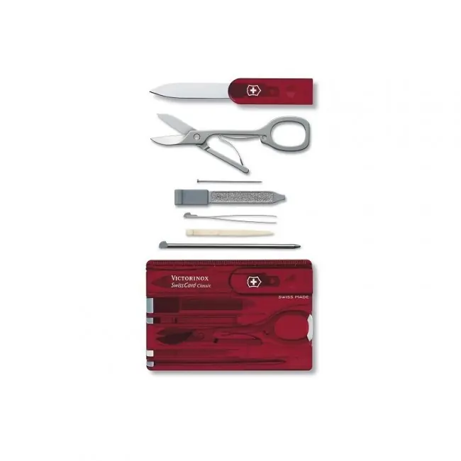 Sezónní Sleva Victorinox SwissCard multifunkční karta 10v1 červená