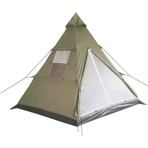 MFH Indian stan Teepee pro 3 osoby olivový 290x270x225 cm Jen Po Omezenou Doba