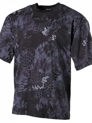 Víkendová Akce MFH maskáčové tričko vzor snake black, 170g/m2
