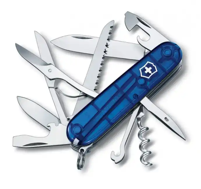 Nejlepší Volba Victorinox kapesní nůž transparentní 91mm Huntsman modrý