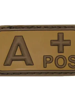 MFH nášivka krevní skupina 3D A positivní khaki 5x2,5cm Cenová Bomba