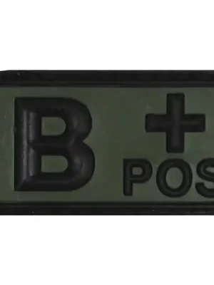 Bezpečná Platba MFH nášivka krevní skupina 3D B positivní černá 5x2,5cm