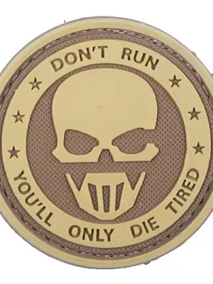 WARAGOD Tactical nášivka Don‘t Run, piesková, 5cm‘ Ihned K Objednání