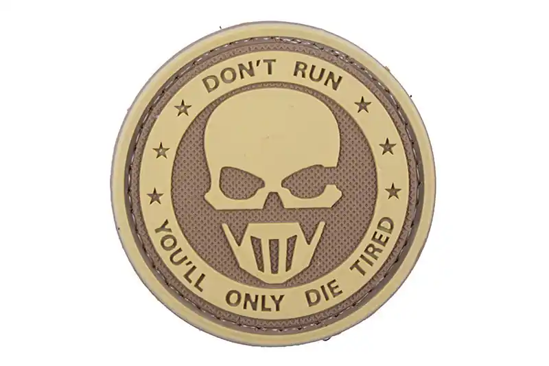 WARAGOD Tactical nášivka Don‘t Run, piesková, 5cm‘ Ihned K Objednání