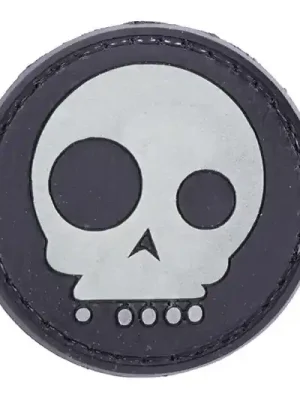 WARAGOD Tactical nášivka Funny Skull, čierna, 4cm Cenový Hit